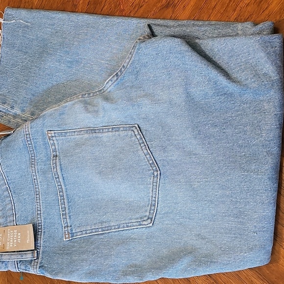 Madewell Light BNWT Fringe Curve Vintage Boho Distressed Oversize Jean Sz 32 - Picture 8 of 11